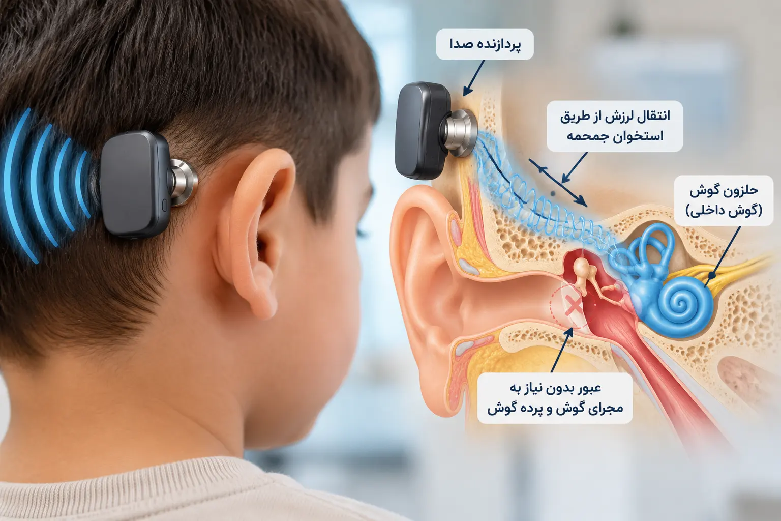 سمعک استخوانی چیست؟ نحوه عملکرد، کاندیداها و قیمت ۱۴۰۵ | سمعک اشراق