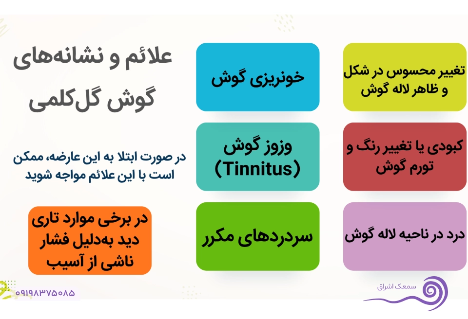  گوش گل کلمی چه علائمی دارد